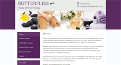 Desktop Screenshot of butterfliesbeautyholistic.co.uk